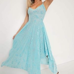 NWT crushed velvet handkerchief dress